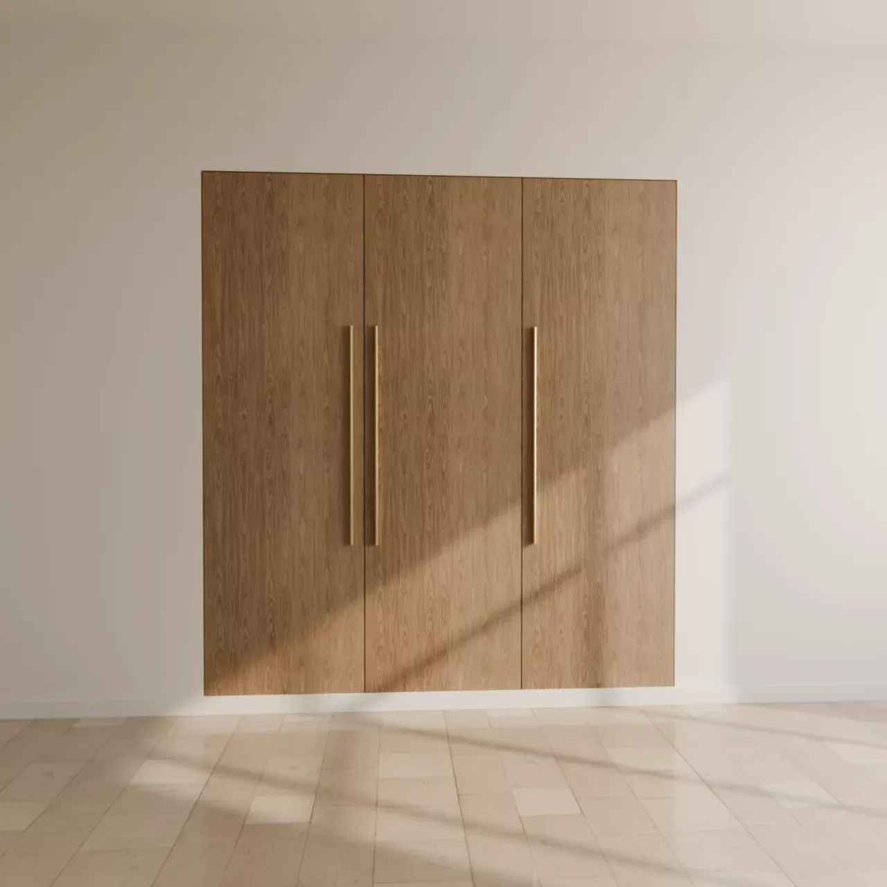 A wardrobe made to its opening